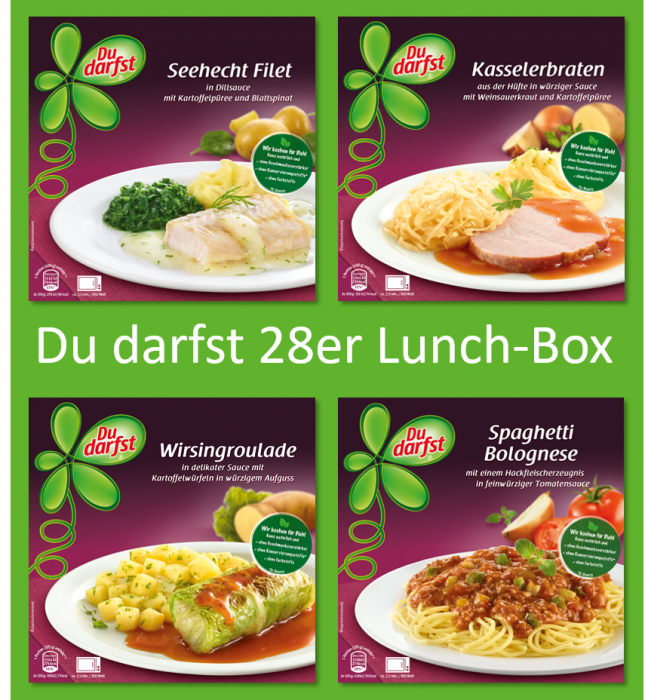 Du darfst: Menü-Box mit 28 köstlichen Komplettgerichten 